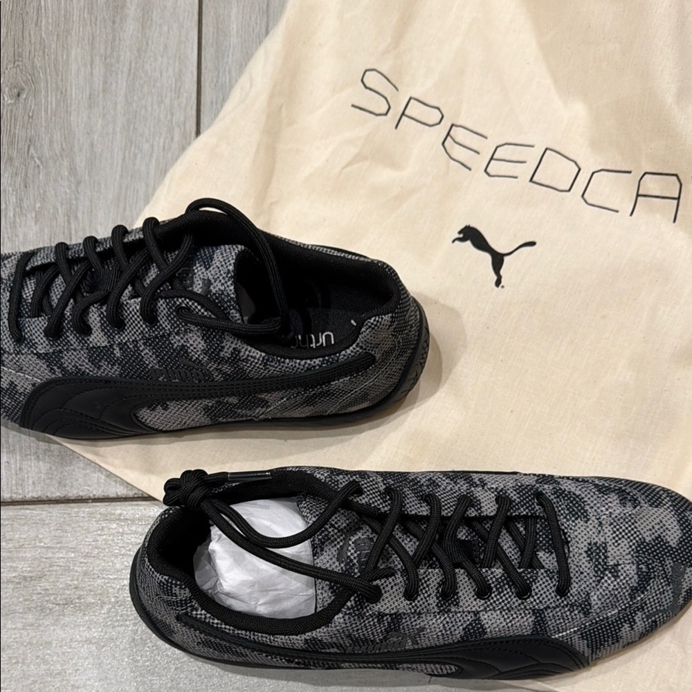 Puma Black & Gray Speedcat Sneakers